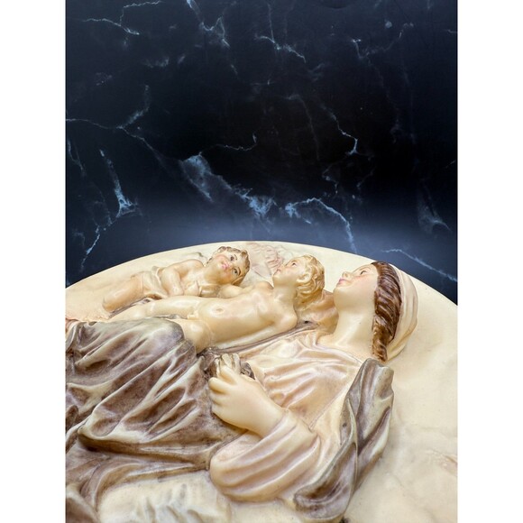 Il Dono Della Tenerezza Dante Di Volteradici 1988 Italy Alabaster Plate BA 2108 - Picture 6 of 13